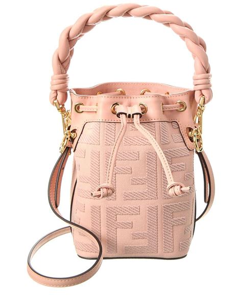 fendi mon tresor bucket bag pink|fendi drawstring bucket bag.